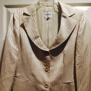 Giorgio Armani Collezioni Sateen Linen Blazer